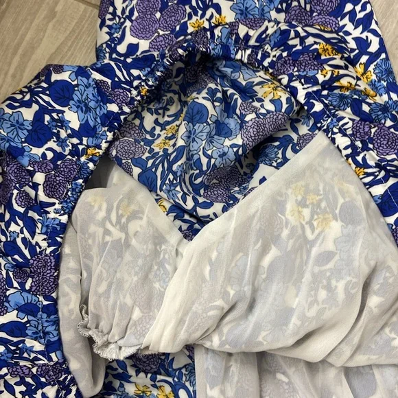 NWOT! $188 V neck Fete floral print midi dress! - Picture 10 of 14